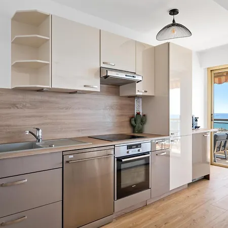 Le Berkeley, Renove 1 Chambre, Front De Mer, Parking, Ac Μεντόν